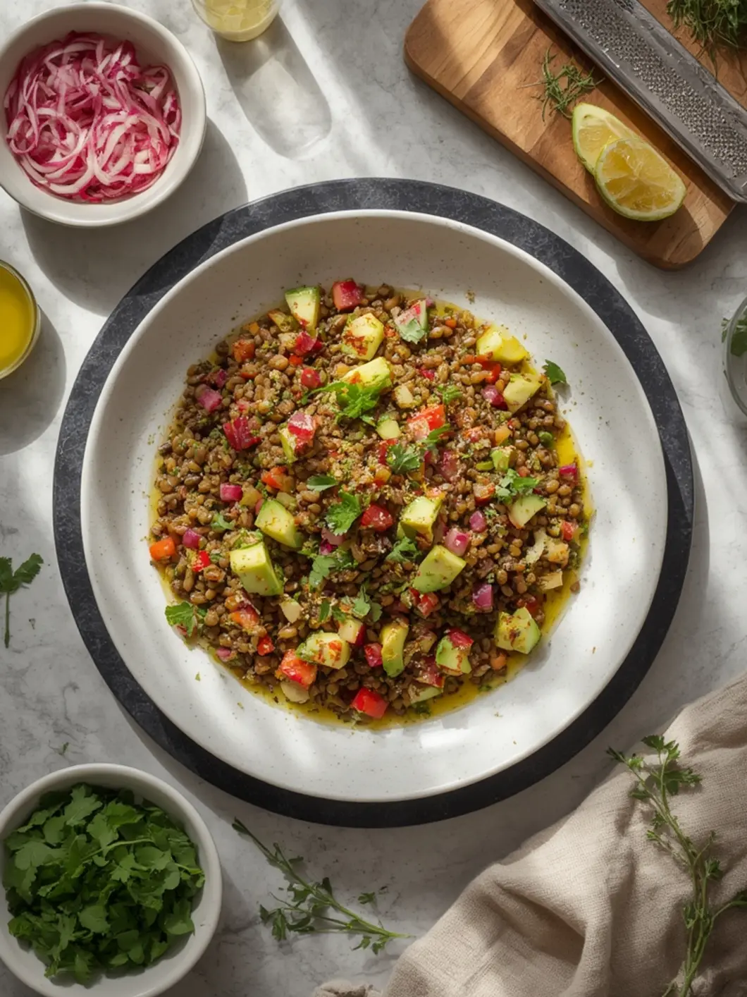 Quick 15-Minute Herby Lentil Salad (Instant Pot) 2 lentil salad 2