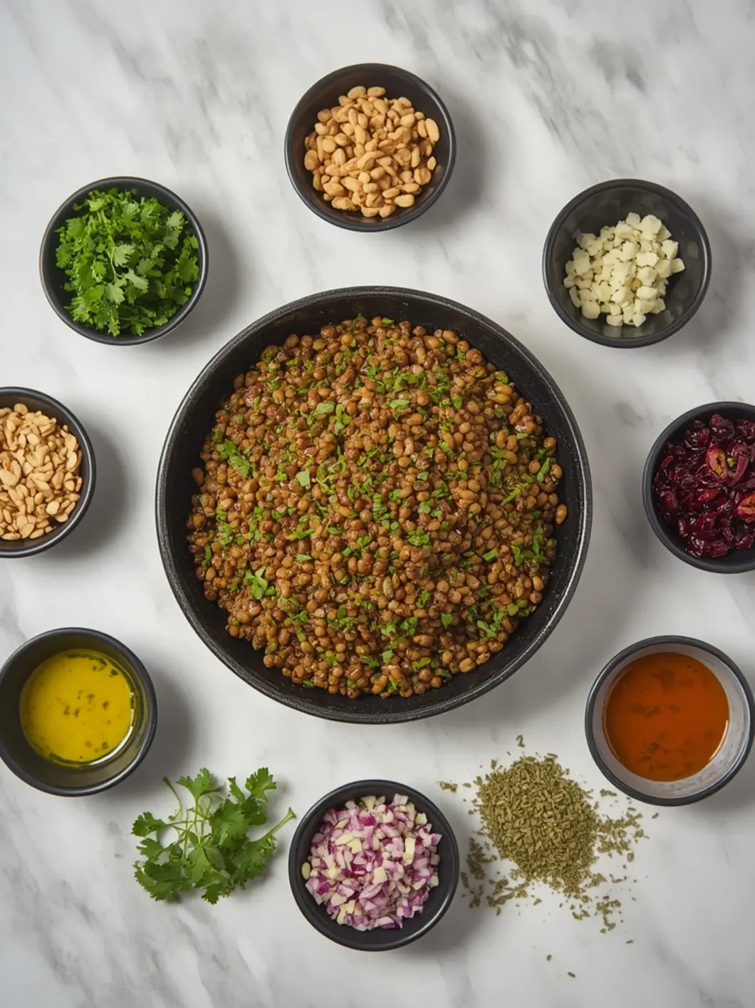 Quick 15-Minute Herby Lentil Salad (Instant Pot) 5 lentil salad variations
