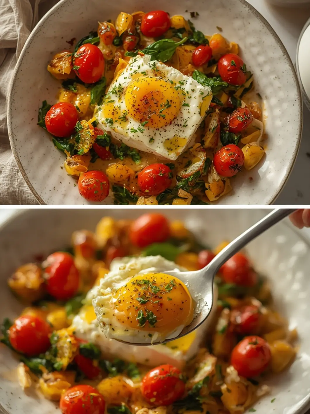 Mediterranean Baked Feta Eggs 3 mediterranean feta eggs 1