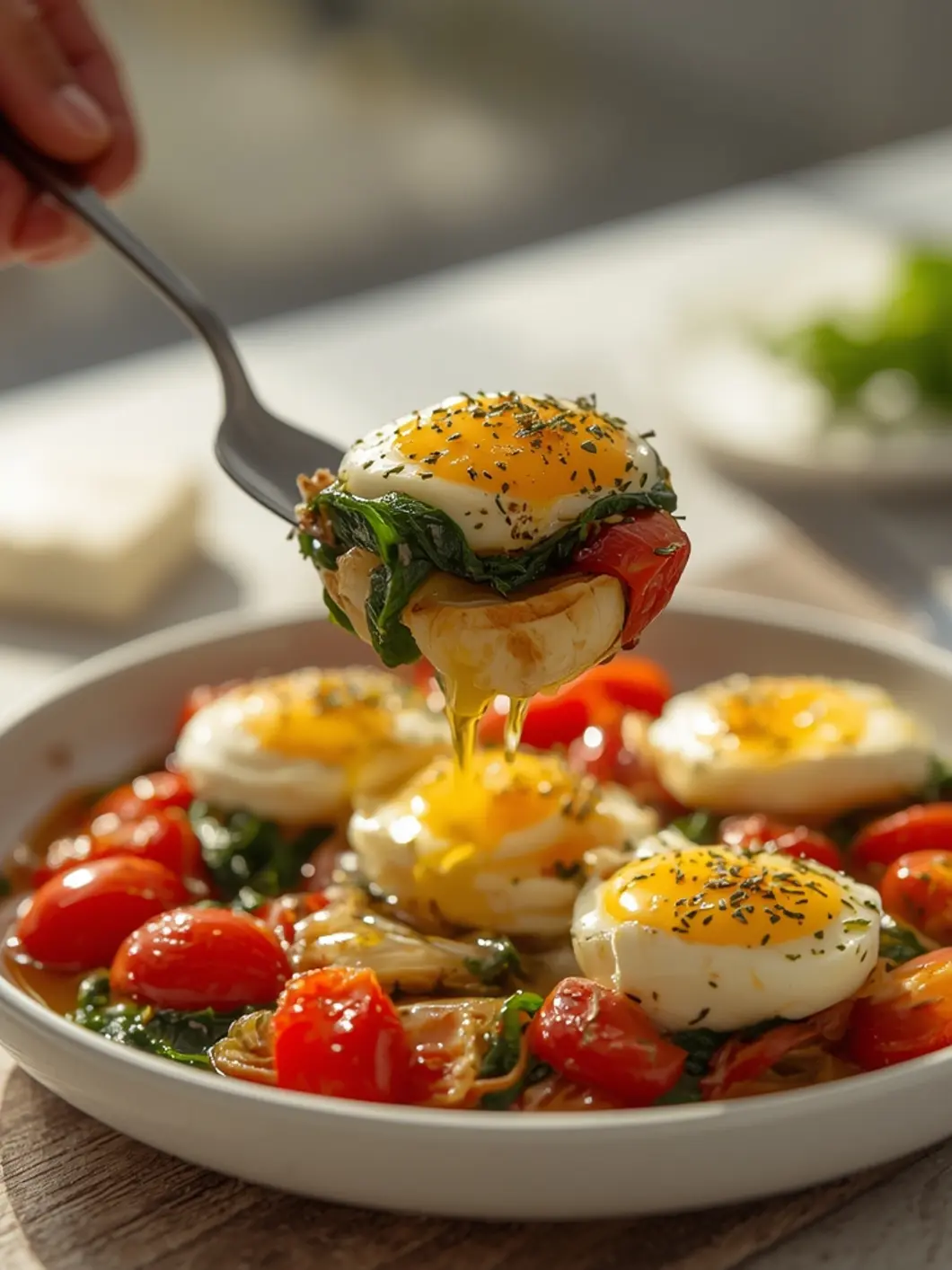 Mediterranean Baked Feta Eggs 4 mediterranean feta eggs 3