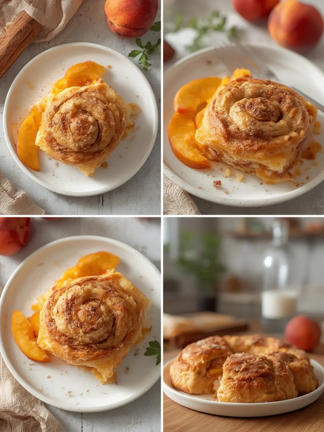 peach pie cinnamon rolls 1