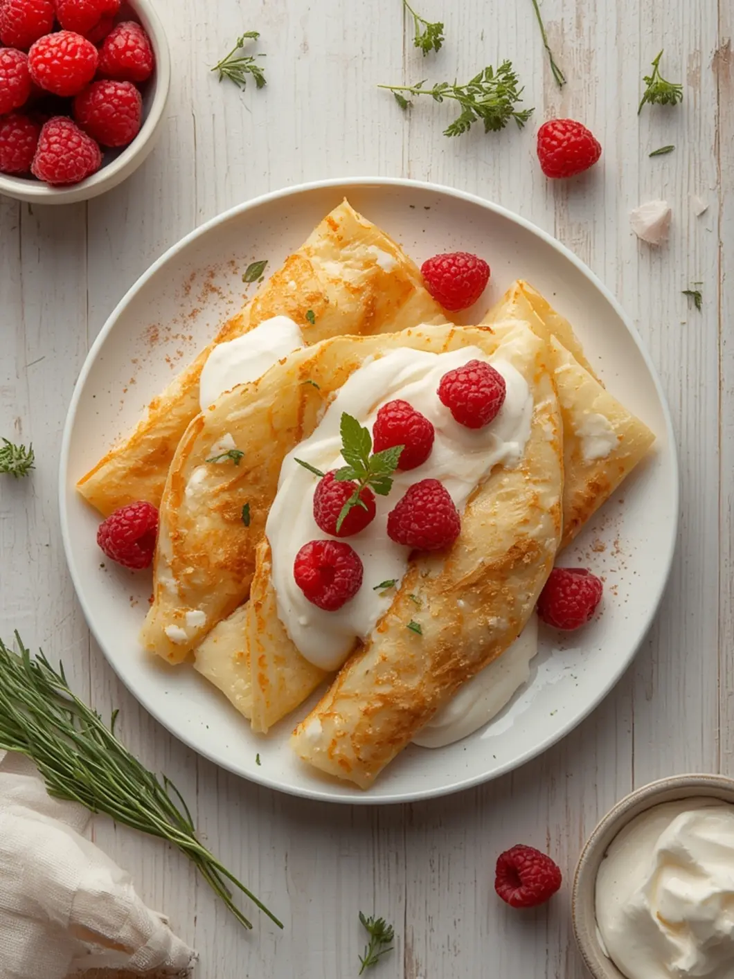 raspberry vanilla cream crepes light 2