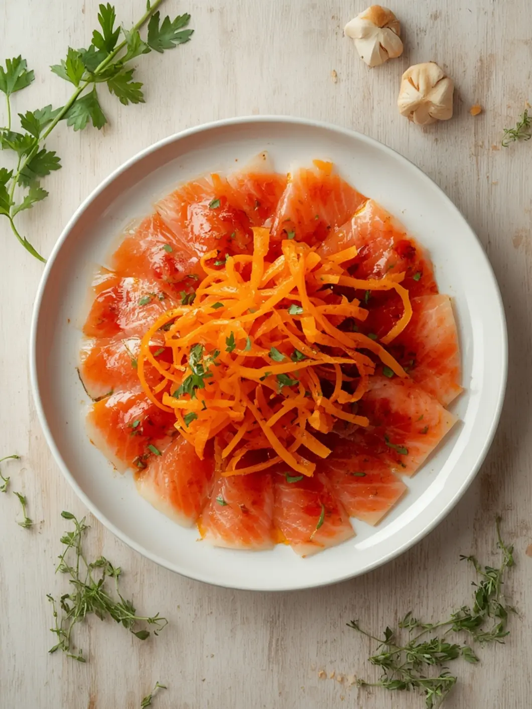 salmon crudo carrots 2