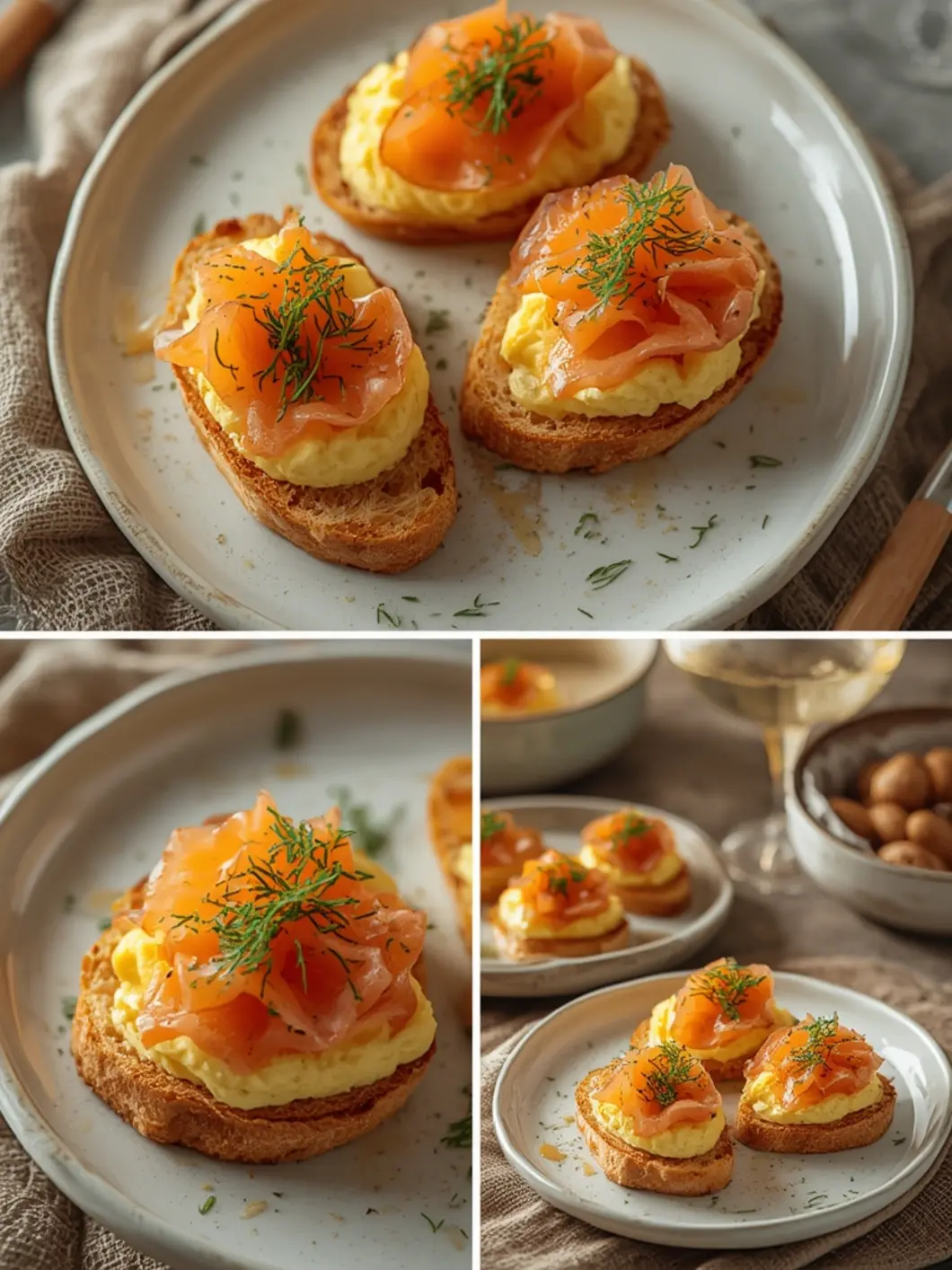 smoked salmon crostini egg 1