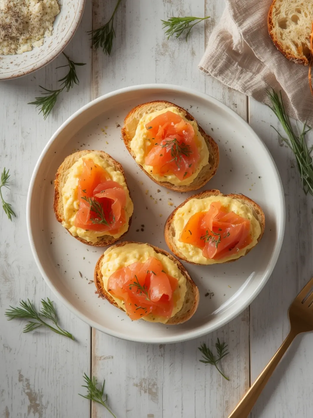 smoked salmon crostini egg 2