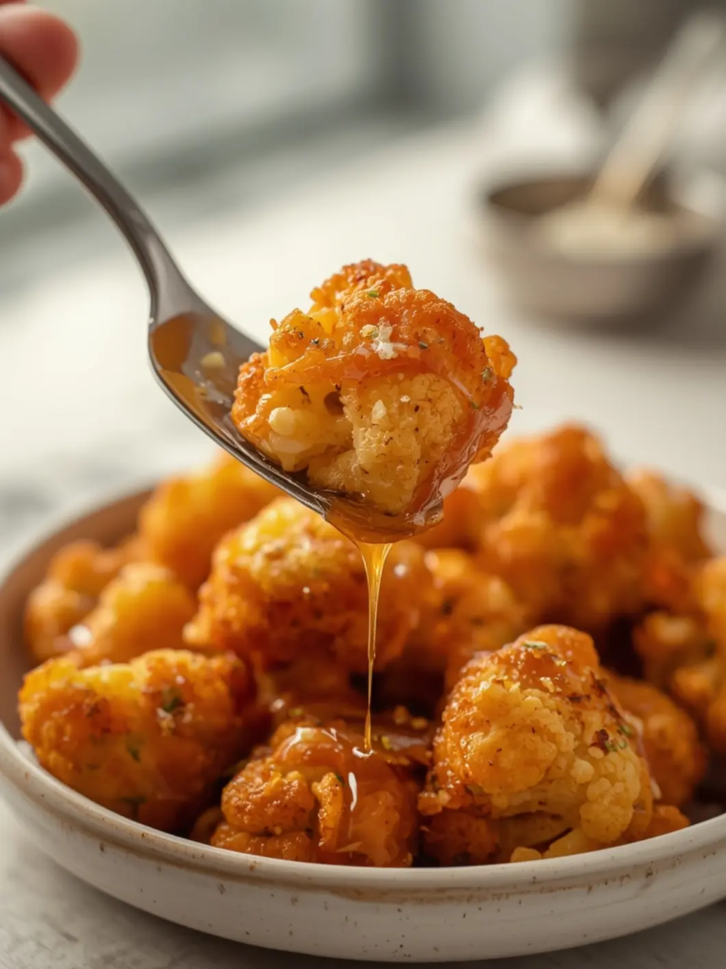 sticky honey garlic cauliflower 3