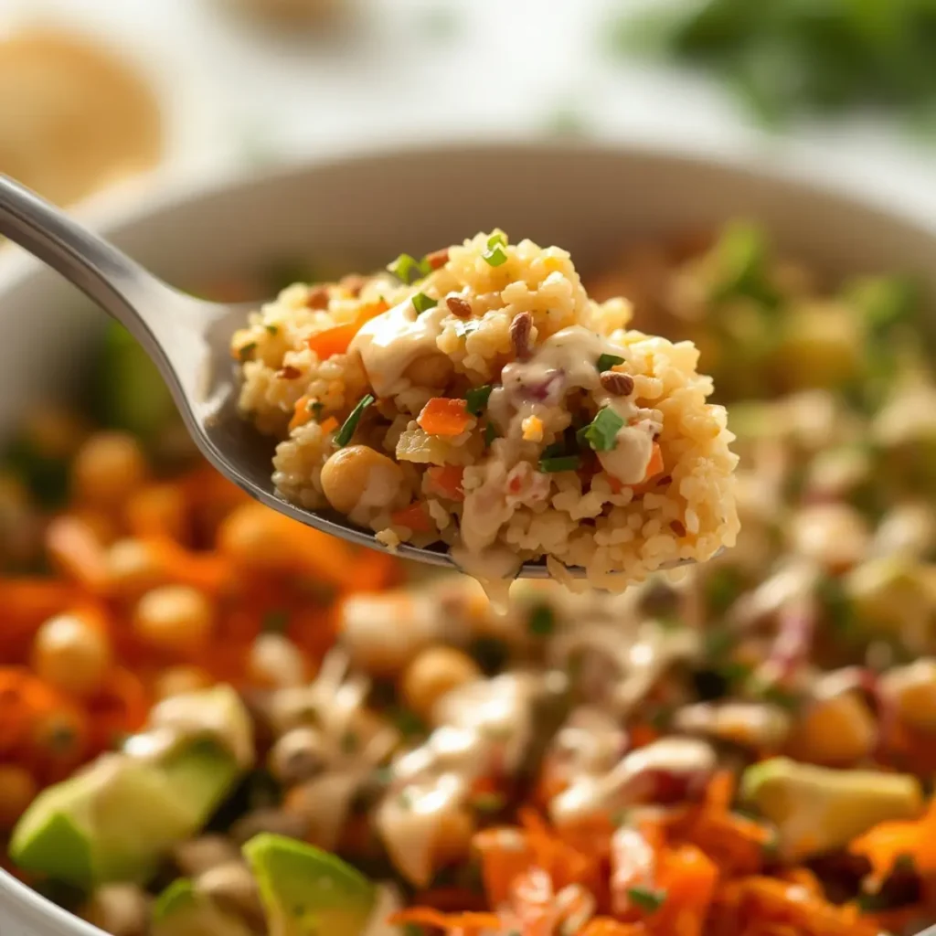 vegan buddha bowl minute heavenly: A vibrant vegan buddha bowl with quinoa, chickpeas, avocado, greens, and tahini dressing for a heavenly 10 minute lunch.