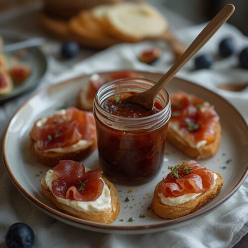 fig jam prosciutto crostini