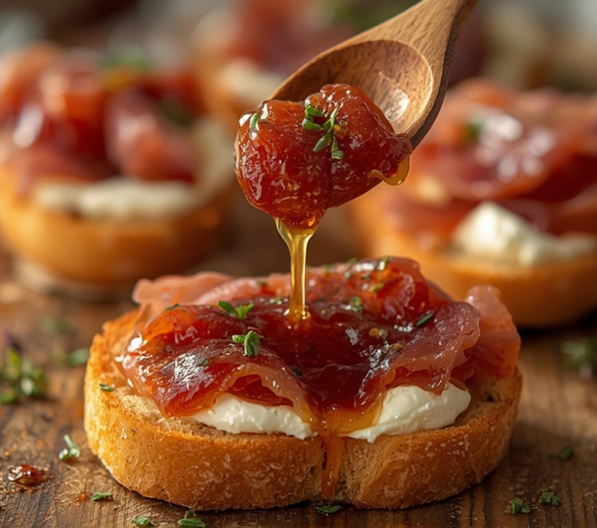 fig jam prosciutto crostini