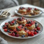 A beautiful platter of New Year dining recipes with winter glow presentation, featuring festive desserts and appetizers.