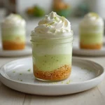 key lime pie mason jars: : Key lime pie mason jars with layers of crust and lime filling