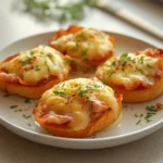 petits croques apéritifs: : Golden and crispy Petits Croques Apéritifs with melted cheese and ham