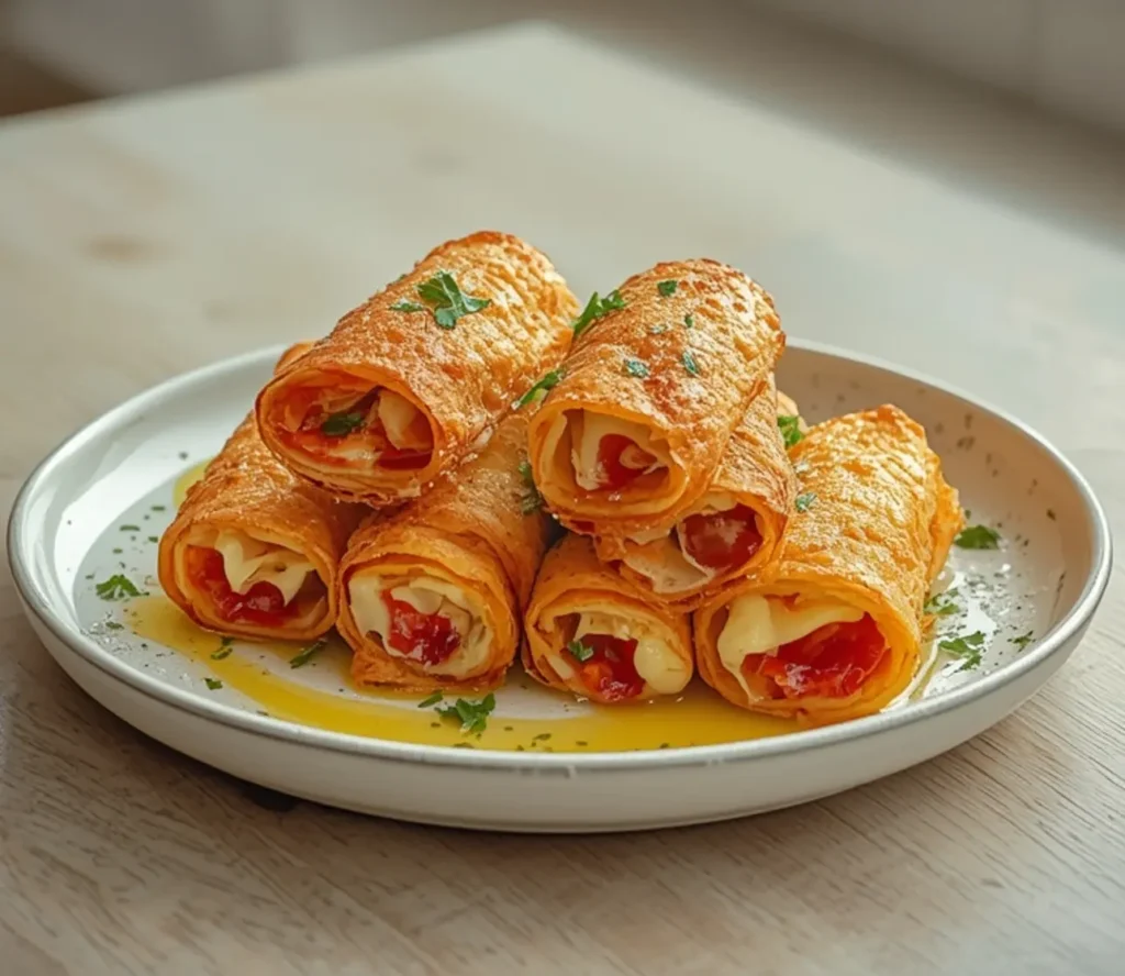 cheesy pepperoni pizza roll ups: : Cheesy pepperoni pizza roll ups with golden crust and melted cheese