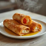 cheesy pepperoni pizza roll ups: : Cheesy pepperoni pizza roll ups baked golden brown with melted cheese and pepperoni.