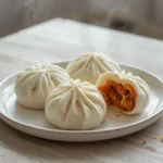 quick and easy bao buns: : Quick and easy bao buns steamed and ready to eat with fillings.