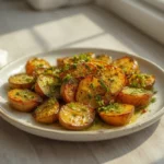 herbed roasted potato salad: : Herbed roasted potato salad with fresh herbs and pistachios for a crunchy bite