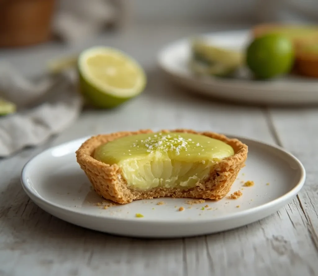 mini key lime pies: : Mini key lime pies with creamy citrus filling and graham cracker crust