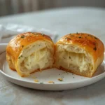 cheesy garlic rolls recipe: : Cheesy garlic rolls with melted mozzarella and parmesan cheese filling