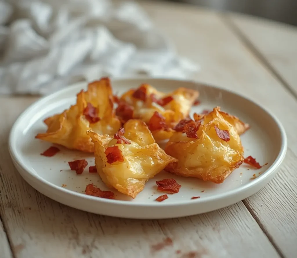 crispy bacon mozzarella poppers: : Crispy Bacon Mozzarella Poppers golden and cheesy appetizer