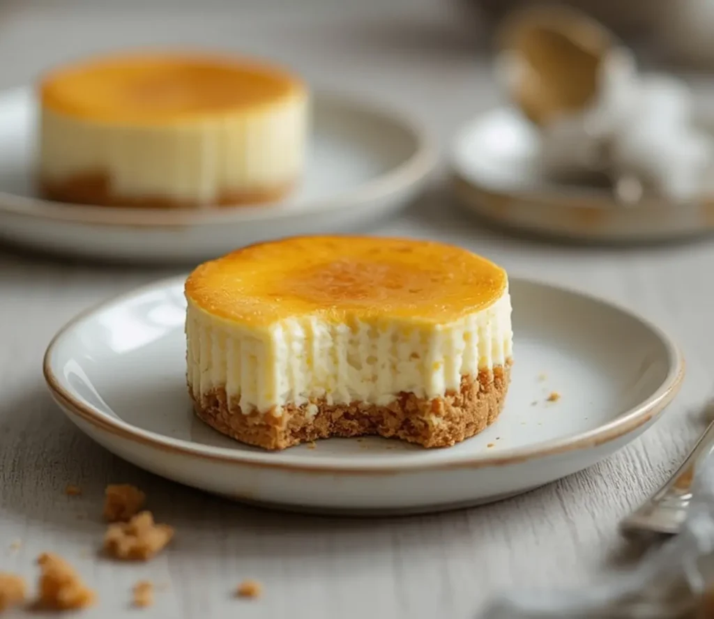 creamy mini lemon cheesecakes: : Creamy mini lemon cheesecakes in single-serving sizes with tangy flavor.