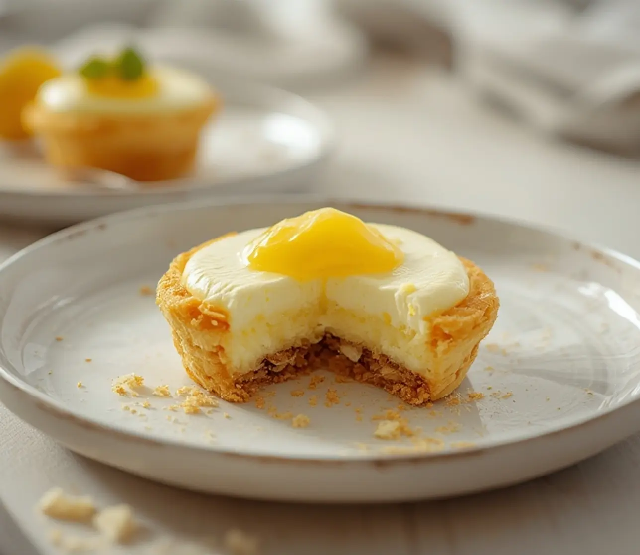 springtime lemon cream puffs: : Springtime lemon cream puffs with mousse and graham crust