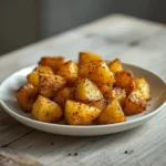 potato side dishes: : Golden roasted potato side dishes in a bowl for family dinners