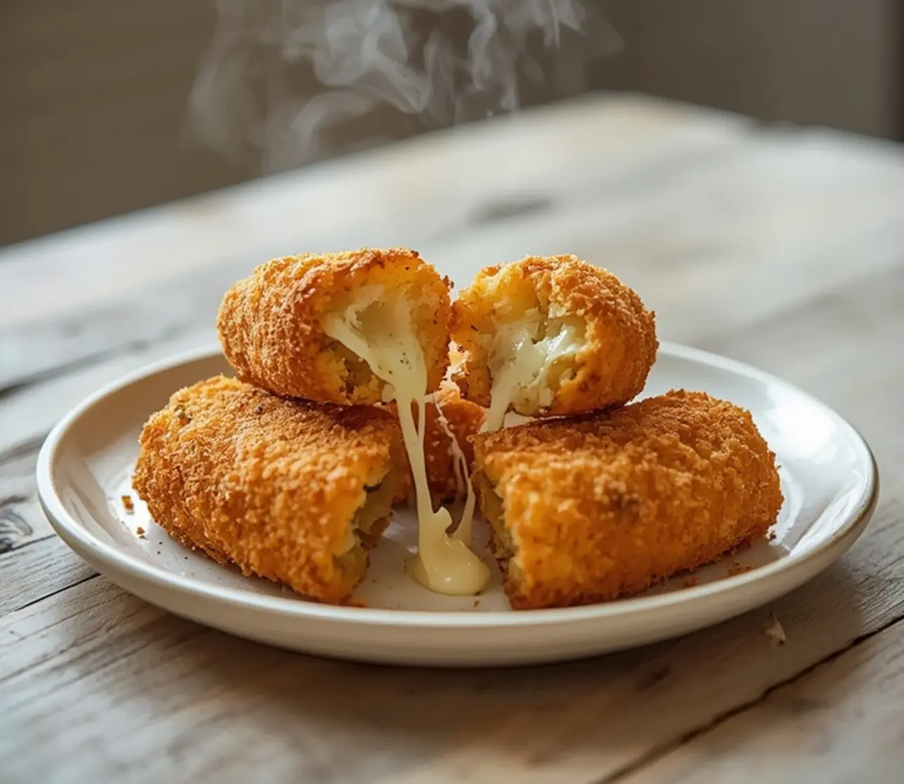 mozzarella sticks recipe: : Crispy mozzarella sticks recipe with melted cheese inside
