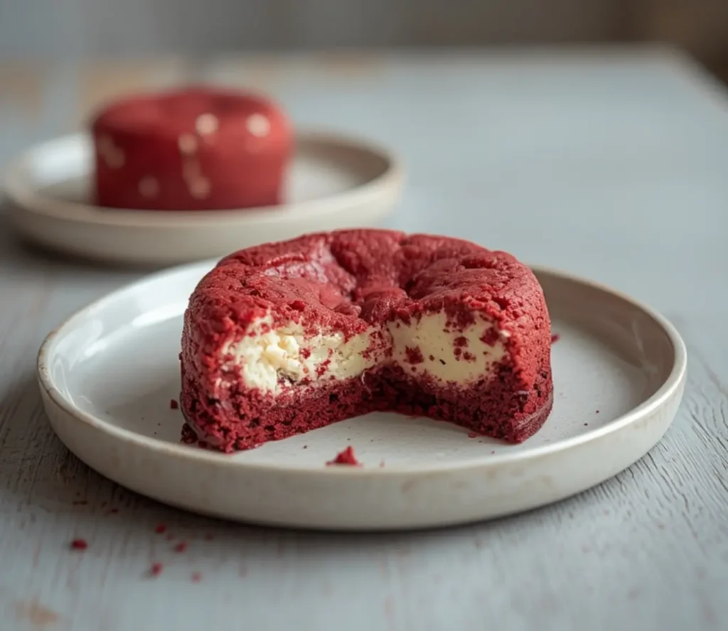 easy mini red velvet cheesecakes: : Easy mini red velvet cheesecakes with creamy red velvet filling