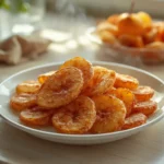 air fryer apple fries: : Crispy golden air fryer apple fries with cinnamon sugar coating on a plate.