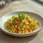 irresistible mexican street corn: : Irresistible Mexican street corn salad with creamy dressing and lime.