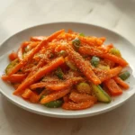 asian carrot cucumber salad: : Asian carrot cucumber salad with sesame seeds in a bowl.
