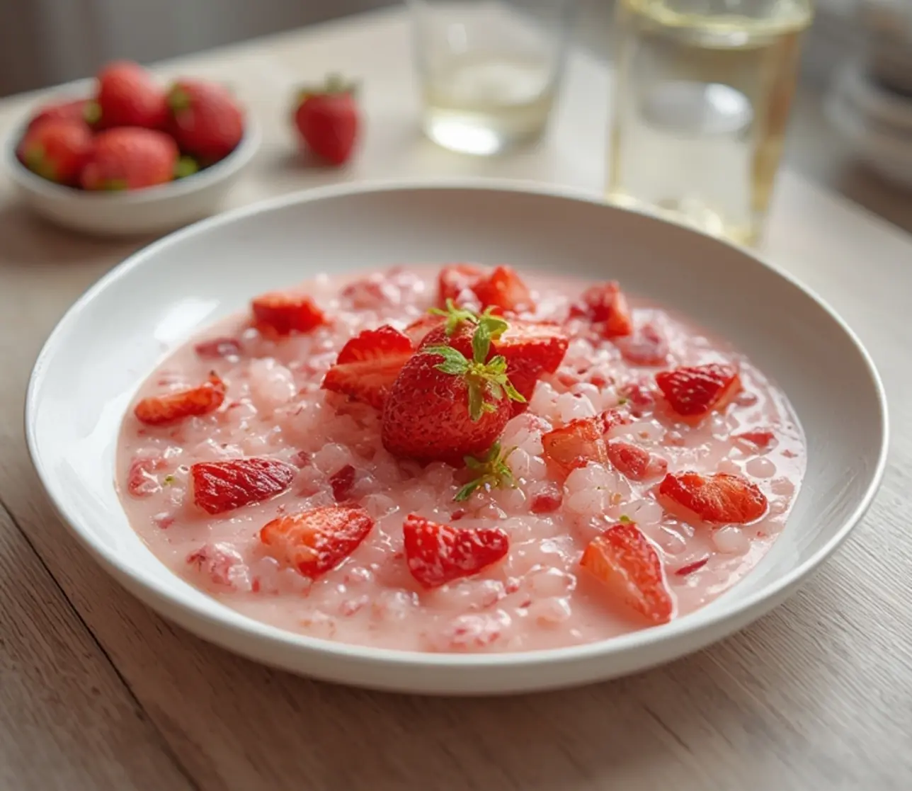 strawberry sago recipe: : Creamy strawberry sago with fresh berries and tapioca pearls