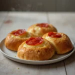 pizza rolls muffin tin: pizza rolls muffin tin: Golden pizza rolls baked in a muffin tin with garlic butter and toppings