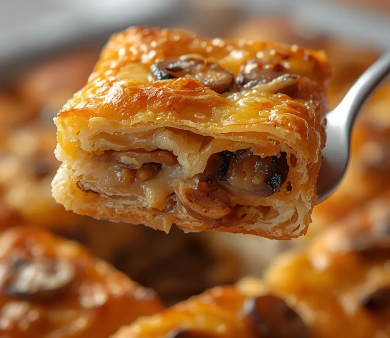 savory mushroom cheese puff pastry 1