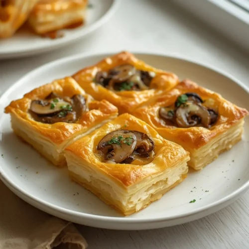 savory mushroom cheese puff pastry
