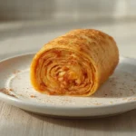 tortilla pizza rolls: tortilla pizza rolls: Tortilla pizza rolls with melted cheese on a plate for kids lunch