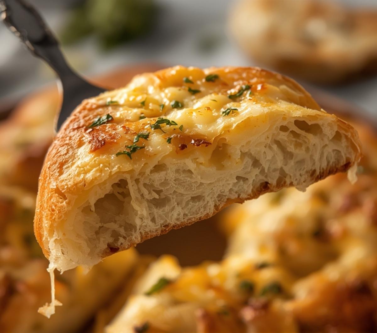 cheesy garlic bread recipe texture 1