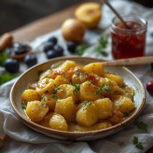 creamy garlic sauce baby potatoes
