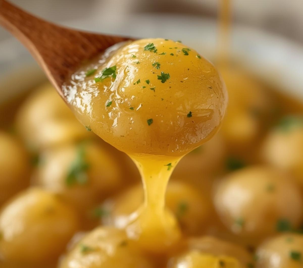creamy garlic sauce baby potatoes