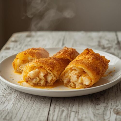 crispy crab shrimp queso taquitos