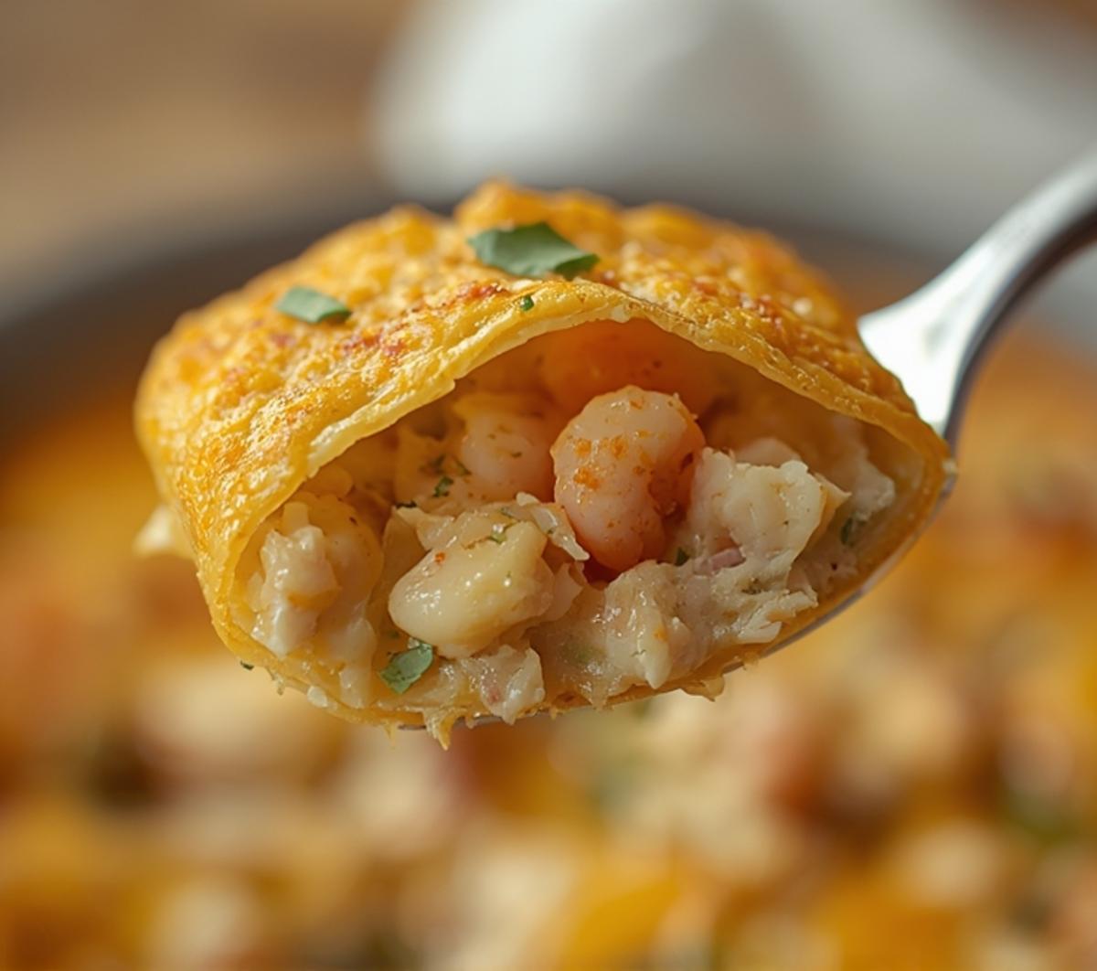 crispy crab shrimp queso taquitos