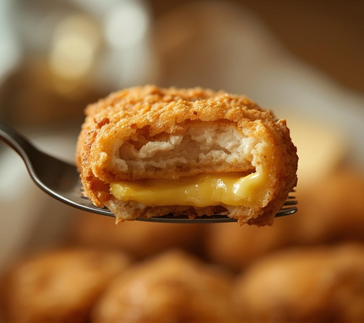 fried chicken buns with cheese