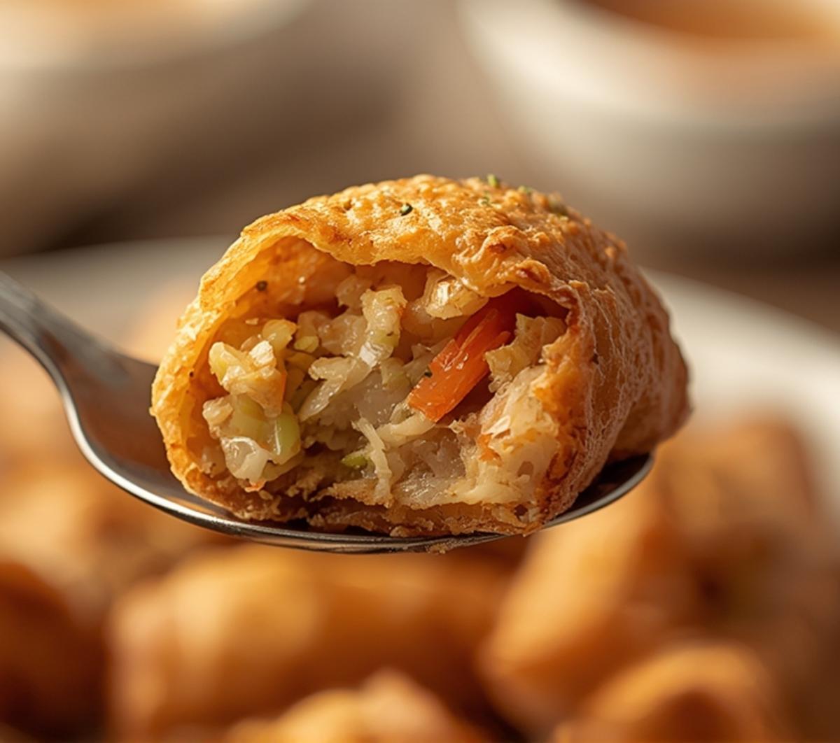 golden brown egg rolls