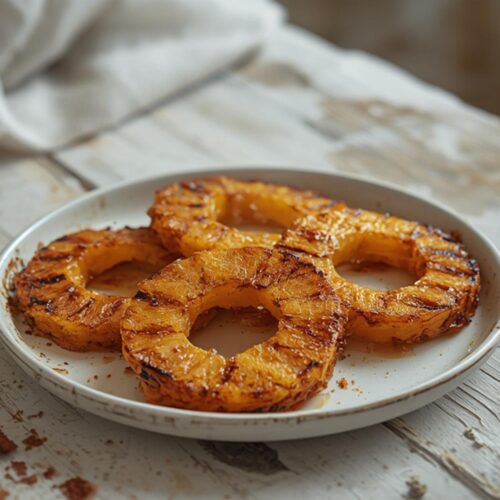 grilled pineapple with caramelized brown sugar