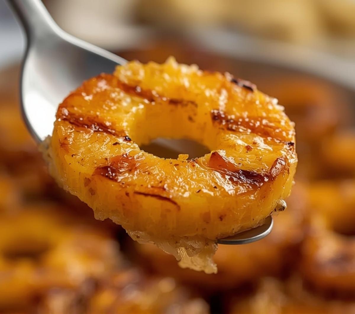 grilled pineapple with caramelized brown sugar