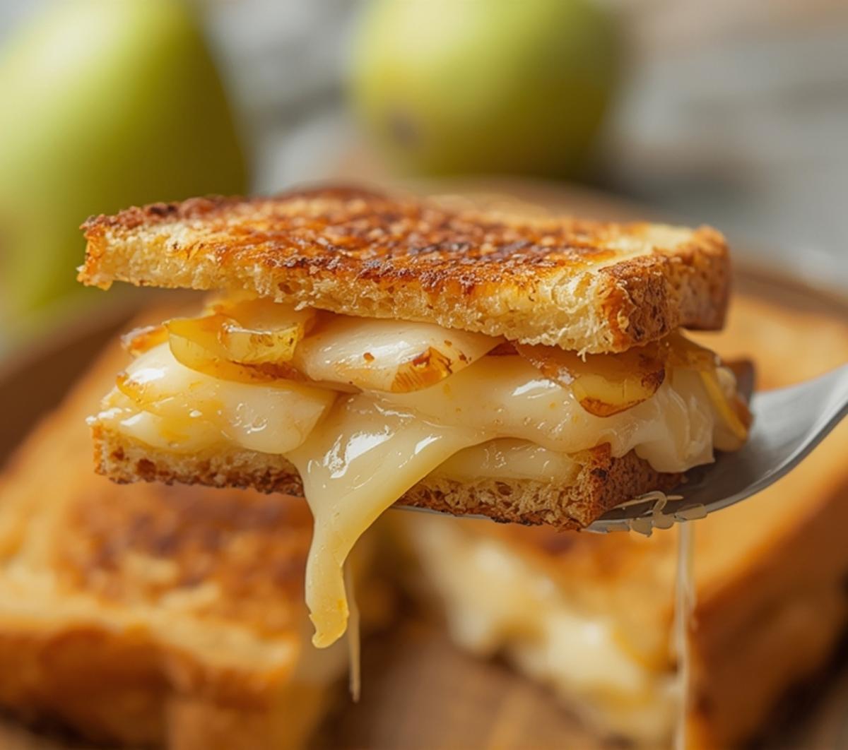 pear apple grilled cheese