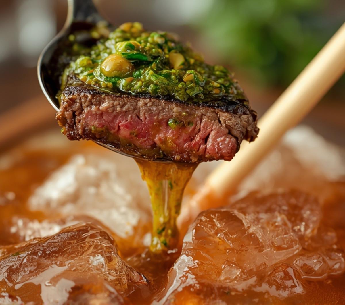 quick easy chimichurri steak texture 1
