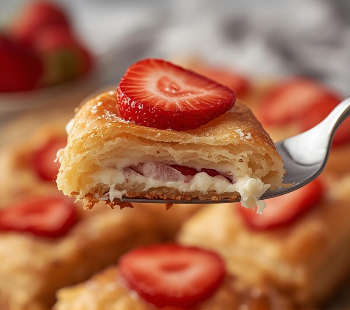 strawb puff pastry danishes