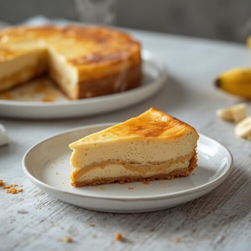 sugar free banana protein cheesecake