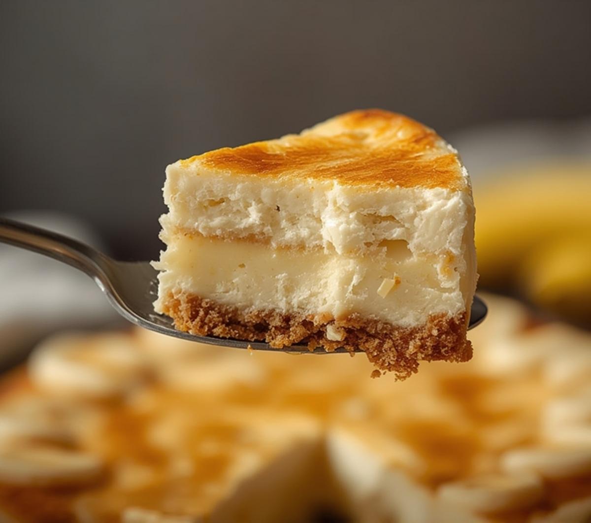 sugar free banana protein cheesecake